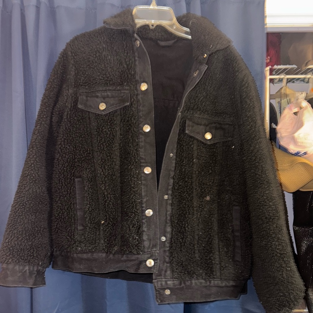 Reversible Denim Sherpa Jacket
